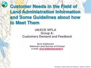 UN/ECE WPLA Group A: Customers Demand and Feedback