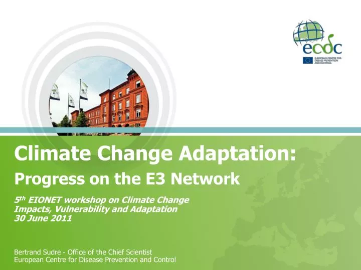 climate change adaptation progress on the e3 network