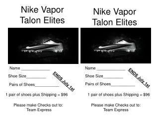 Nike Vapor Talon Elites