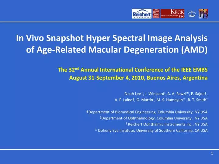 in vivo snapshot hyper spectral image analysis of age related macular degeneration amd