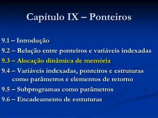 cap tulo ix ponteiros
