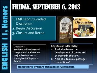 Friday, September 6 , 2013