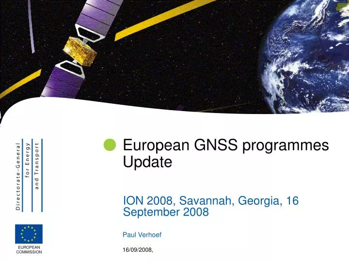 european gnss programmes update