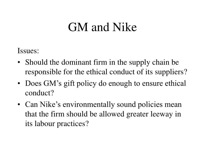 gm and nike