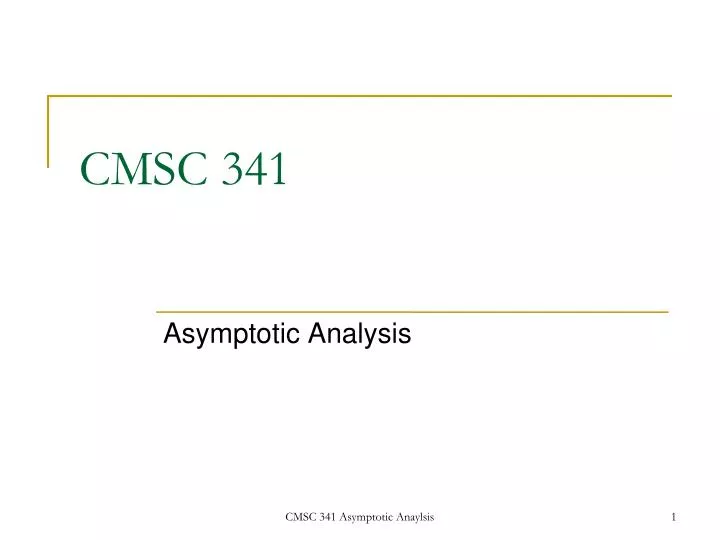 asymptotic analysis