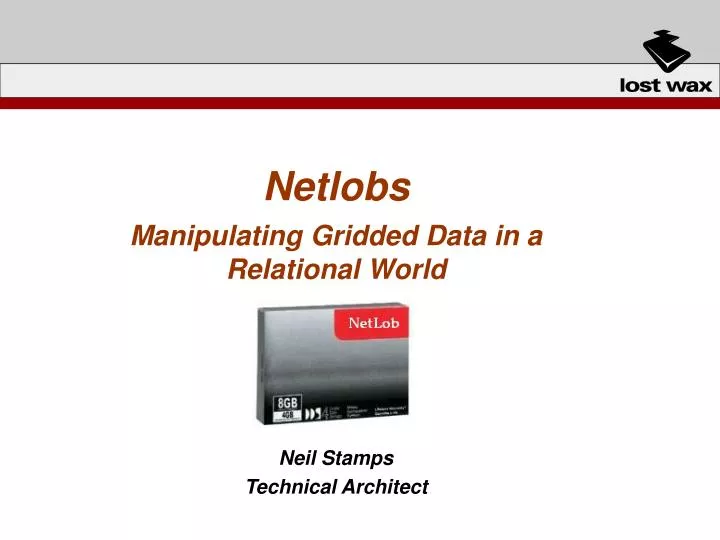 netlobs manipulating gridded data in a relational world neil stamps technical architect