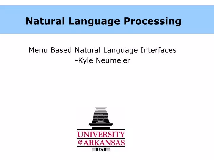 menu based natural language interfaces kyle neumeier