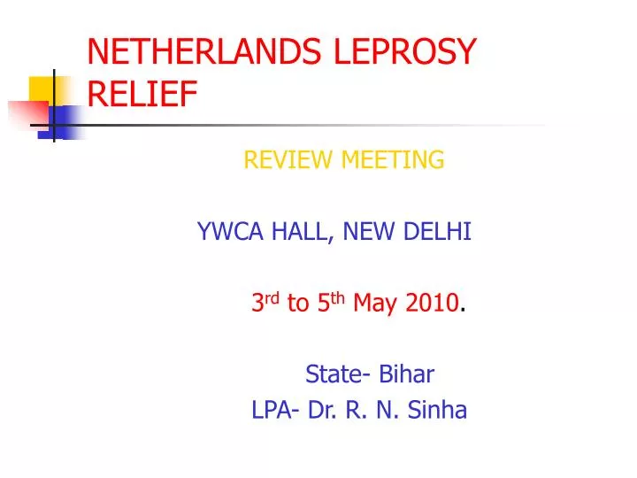 netherlands leprosy relief