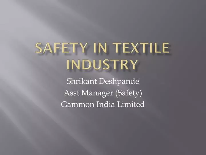 safety in textile industry