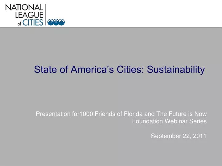 state of america s cities sustainability