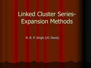 Linked Cluster Series-Expansion Methods