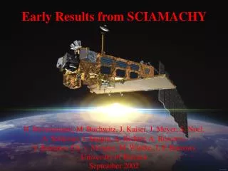 Early Results from SCIAMACHY