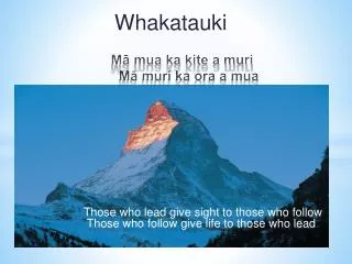 Whakatauki