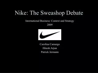 Nike: The Sweashop Debate