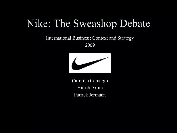 nike the sweashop debate