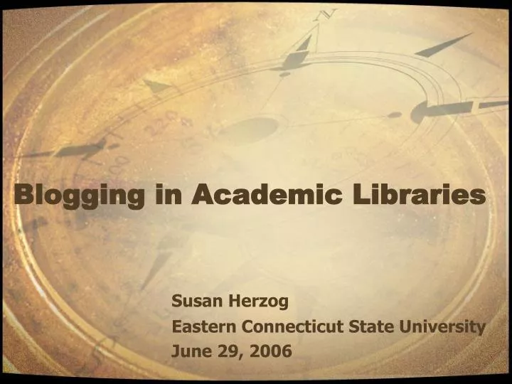 blogging in academic libraries