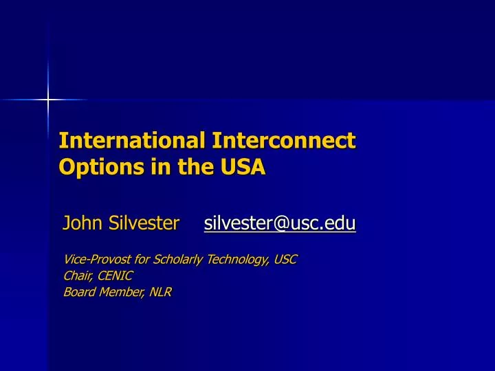 international interconnect options in the usa