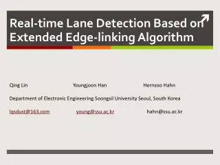 real time lane detection based on extended edge linking algorithm