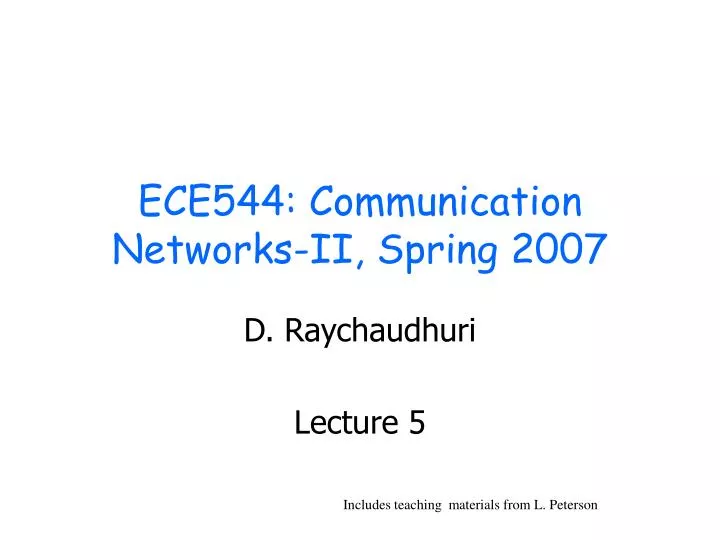 ece544 communication networks ii spring 2007