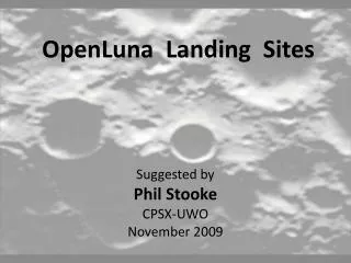 OpenLuna Landing Sites