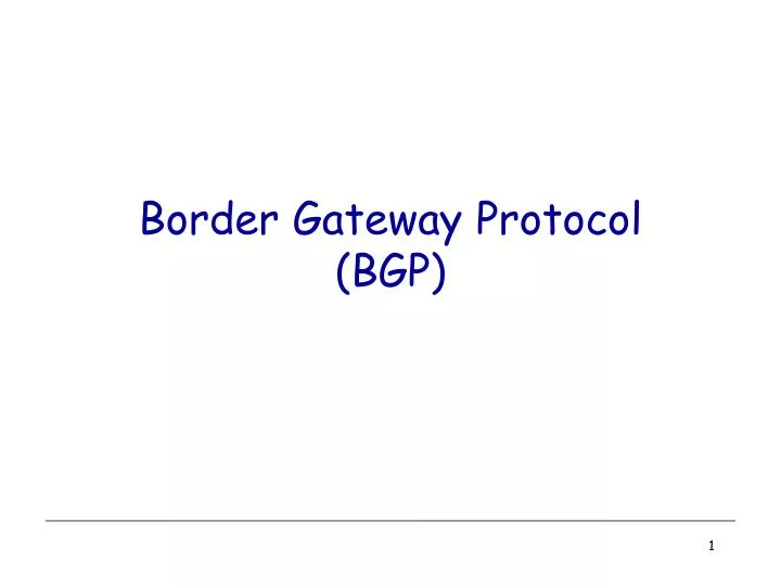border gateway protocol bgp