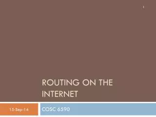 Routing on the internet