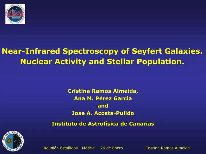 near infrared spectroscopy of seyfert galaxies nuclear activity and stellar population