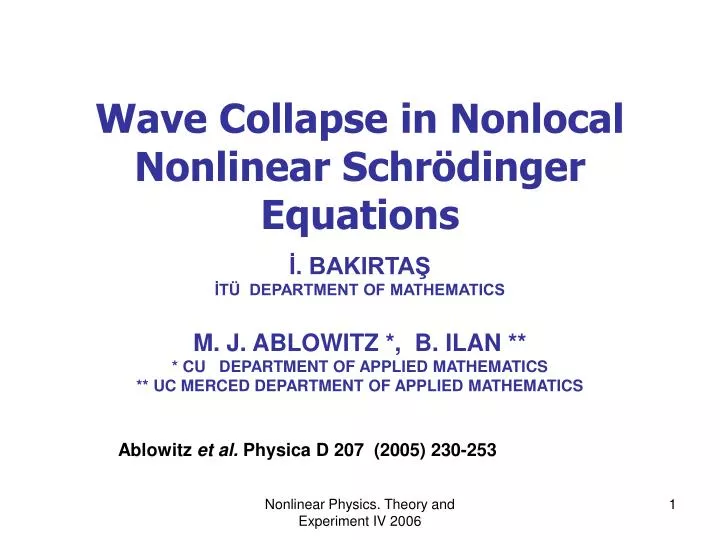 wave collapse in nonlocal nonlinear schr dinger equations