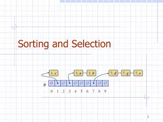 Sorting and Selection