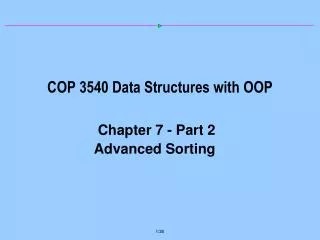 COP 3540 Data Structures with OOP