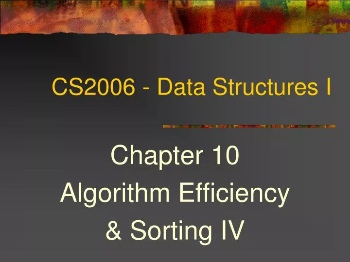 cs2006 data structures i