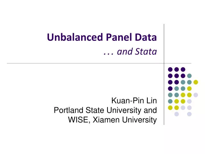 unbalanced panel data and stata
