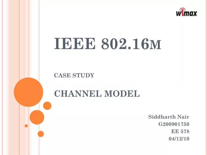 ieee 802 16m case study channel model