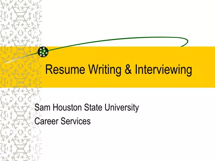 resume writing interviewing