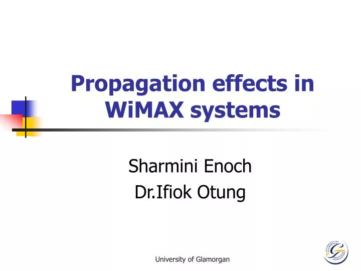 propagation effects in wimax systems