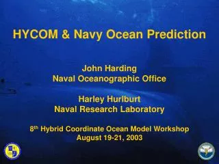 HYCOM &amp; Navy Ocean Prediction