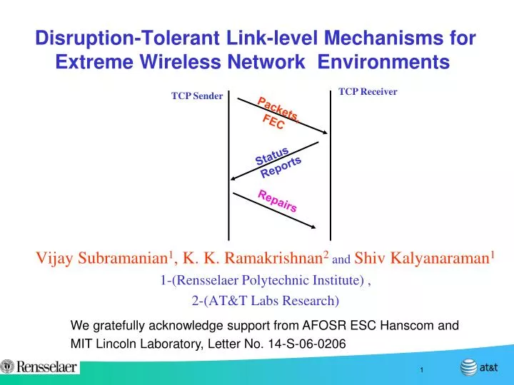 disruption tolerant link level mechanisms for extreme wireless network environments