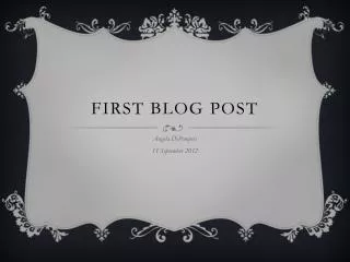 First blog post