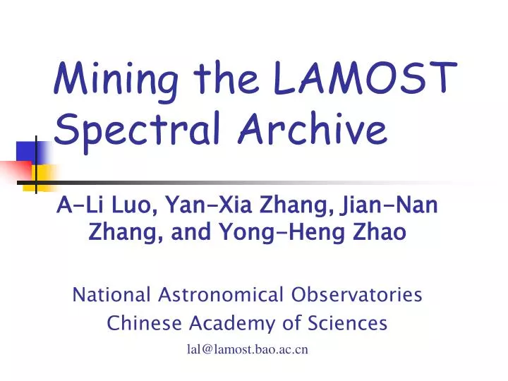 mining the lamost spectral archive