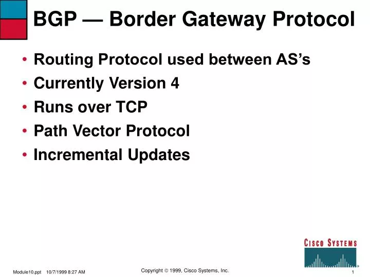 bgp border gateway protocol