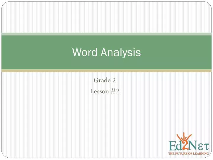 word analysis