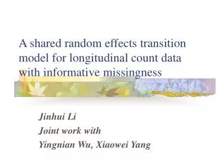 A shared random effects transition model for longitudinal count data with informative missingness