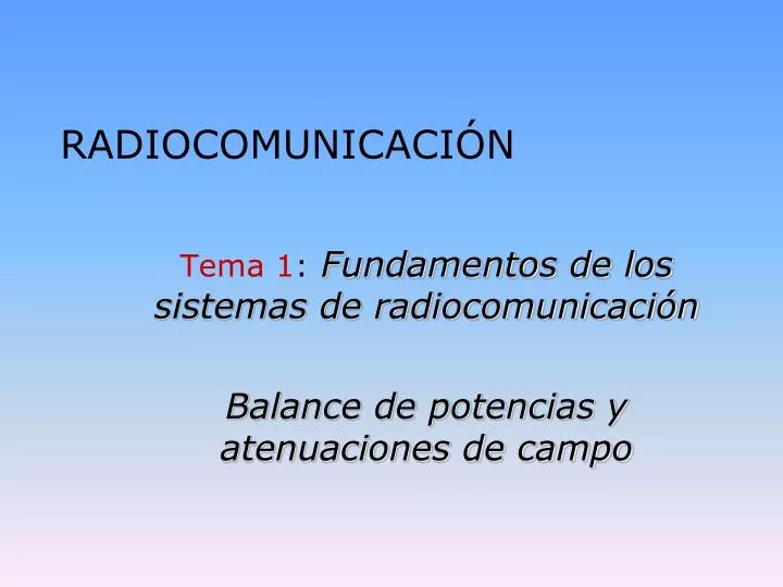 radiocomunicaci n