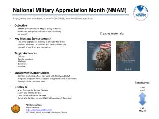 National Military Appreciation Month (NMAM)
