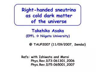 Right-handed sneutrino as cold dark matter of the universe