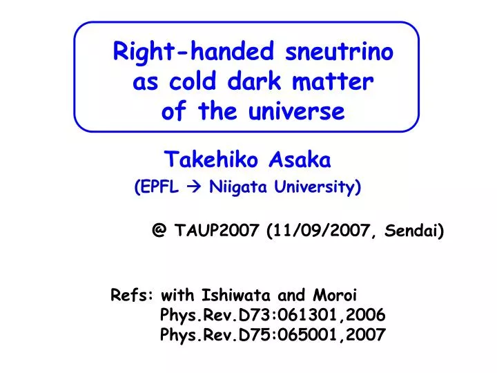 right handed sneutrino as cold dark matter of the universe