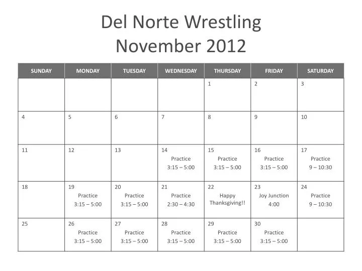 del norte wrestling november 2012