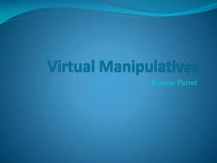 virtual manipulatives