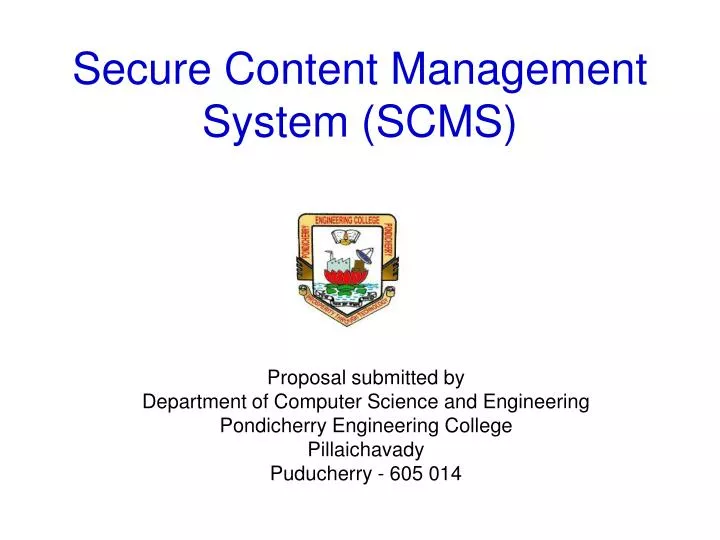secure content management system scms