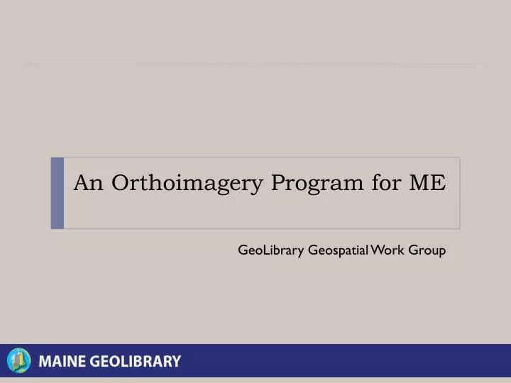 an orthoimagery program for me